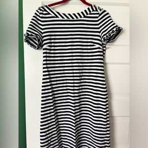 Talbots striped shift dress small